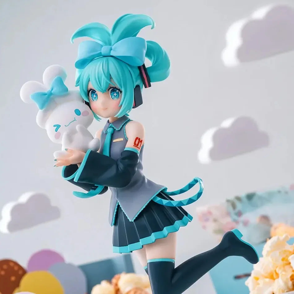 Cute girl Hatsune Miku anime character fashionable suitable for desktop decoration ornaments doll Christmas gift PVC collectible