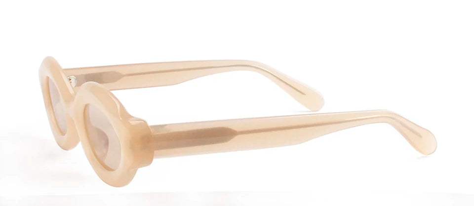 Luxury Thick Mixed Acetate Oval Polarized Sunglasses Women Trendy UV Protection Eyewear Stylish Shield For Men lentes de sol