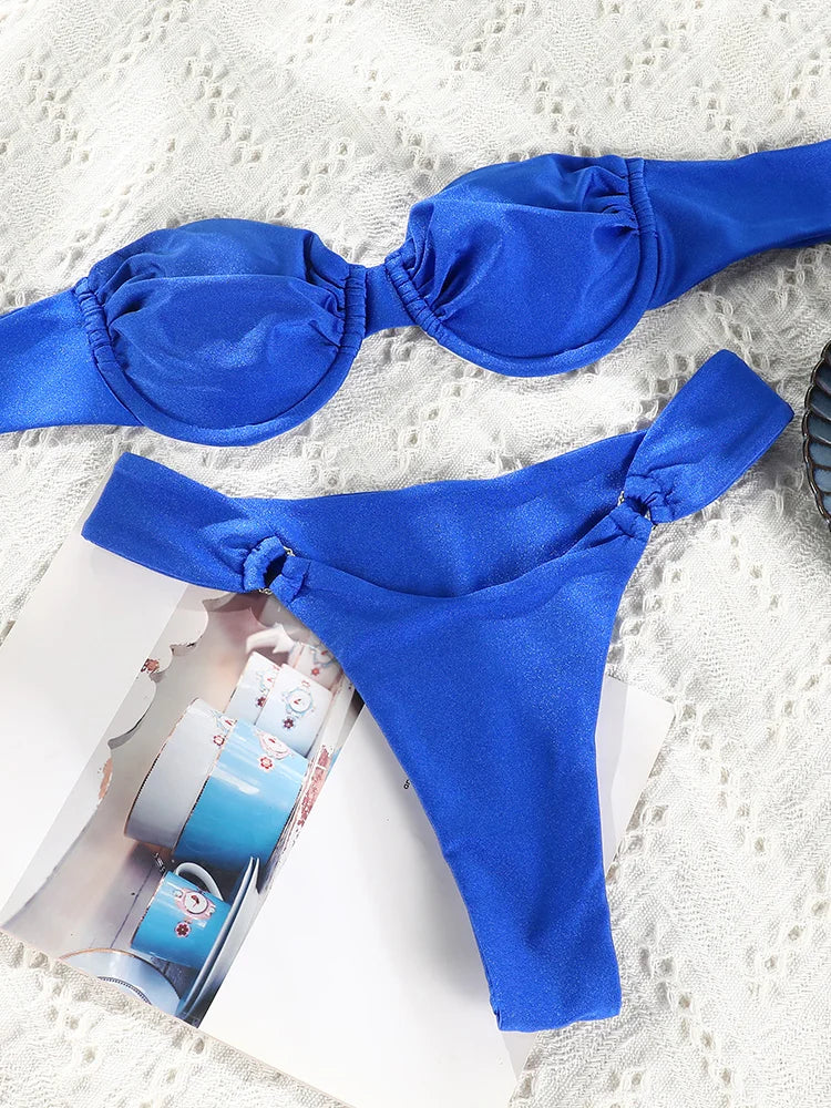 Sexy Micro Bikini Women Swimsuit 2025 Female Bandage Bikinis Set Swimwear Bathing Suit Beachwear String Swim Wear Green Biquini