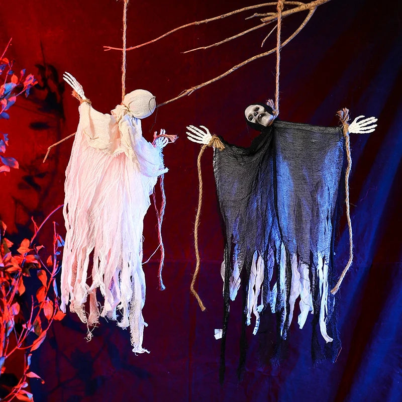 Halloween Floating Ghost Decor  for Home Courtyard Hanging Pumpkin Lamps   Halloween Scary Horror Atmosphere Decor