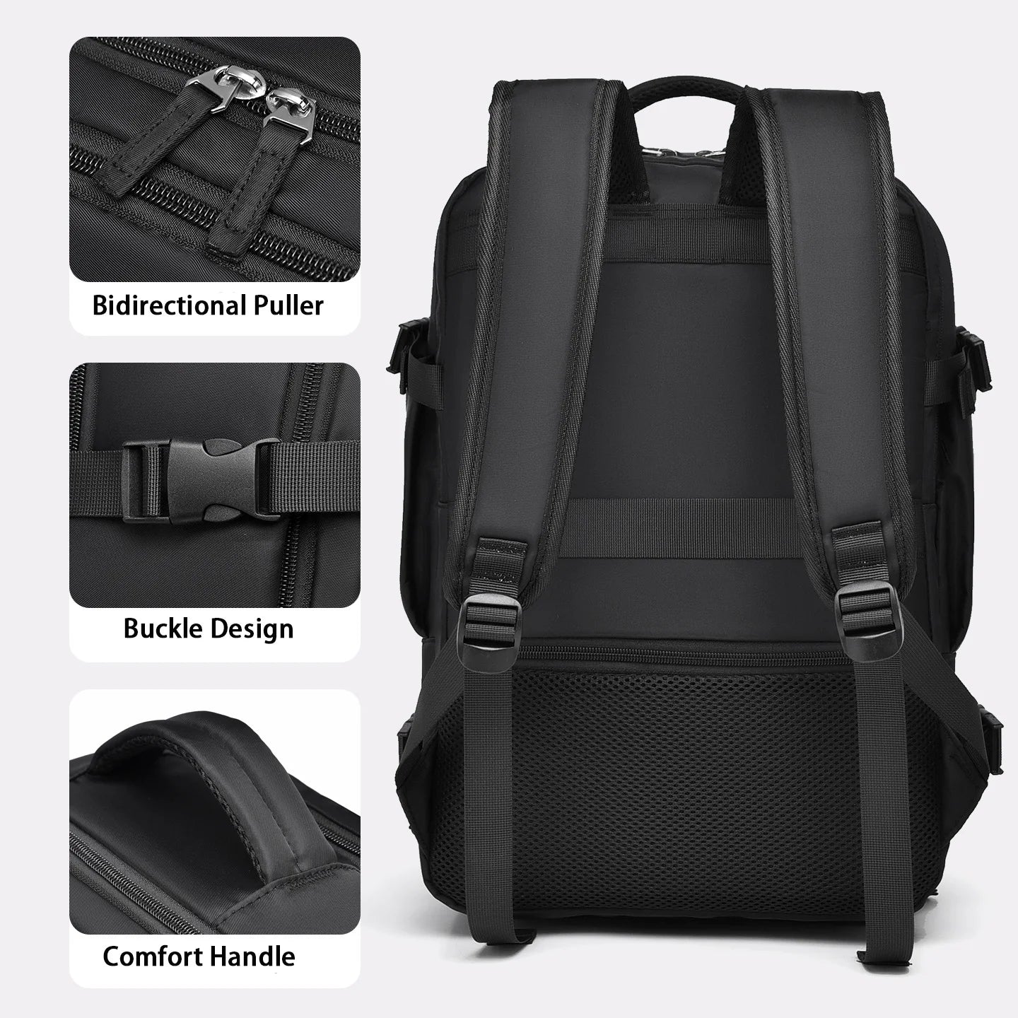 Large Capacity Men's And Women's Travel Shoulder Bag, Unisex Style Business Backpack, Independent Shoe Compartment, Travel