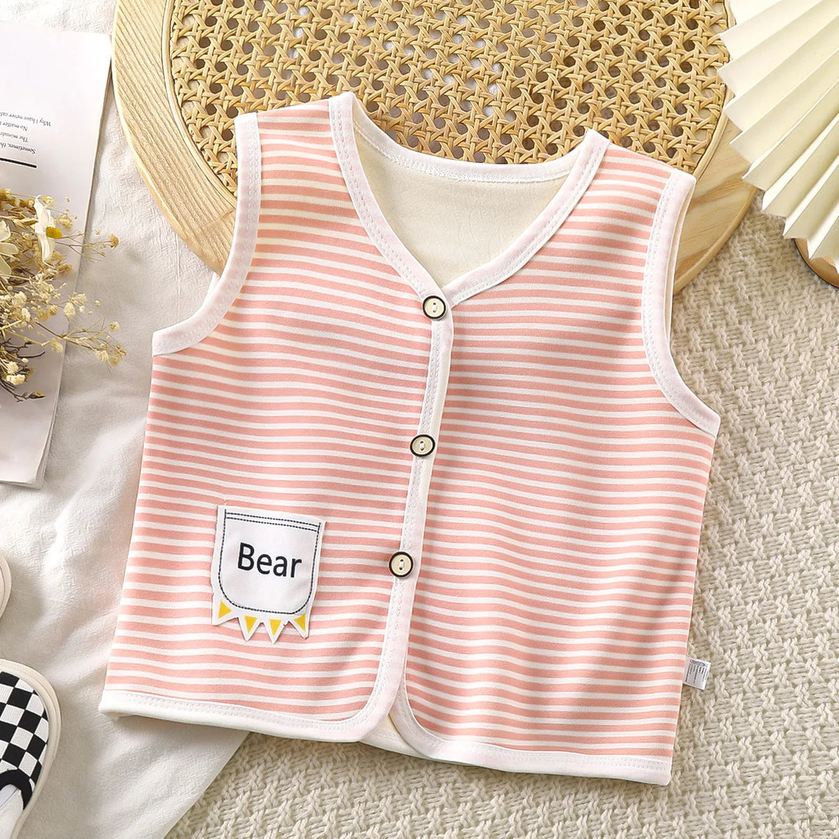 Unisex 6M-6Y Fall Vests Baby Girl Winter Clothes Kids Waistcoats Cardigan Children's Clothing Toddler Vest Boy Jacket Corduroy