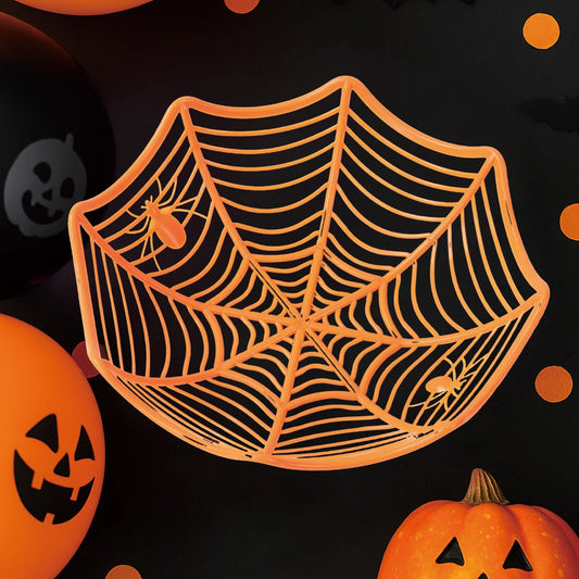Halloween Cobweb Candy Bowl Set Halloween Theme Party Decoration Kids Favors Pumpkin Ghost Basket Trick or Treat Party Supplies