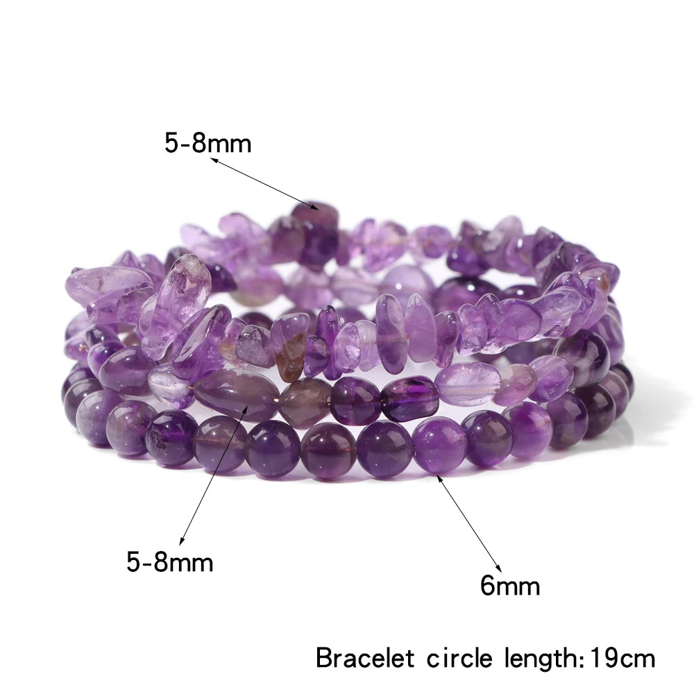 Natural Labradorite Bracelets Set For Women Men 3Pcs Gray Moonstone Bracelets Handmade Energy Stone Bangles For Female Jewelry