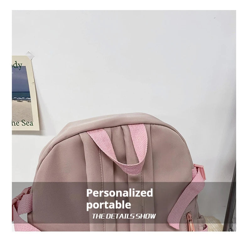 Fashion Schoolbag Large Capacity High School Female Backpack Daily Leisure Bags 2023 Shoulder Adjustable Backpack