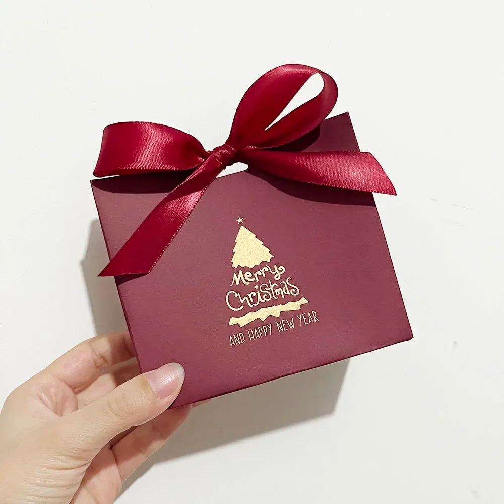 Green Christmas Tree Style Candy box Gift Boxes and Bags with Ribbon for Wrapping Cookies and Candy Deluxe Christmas Gift Bags