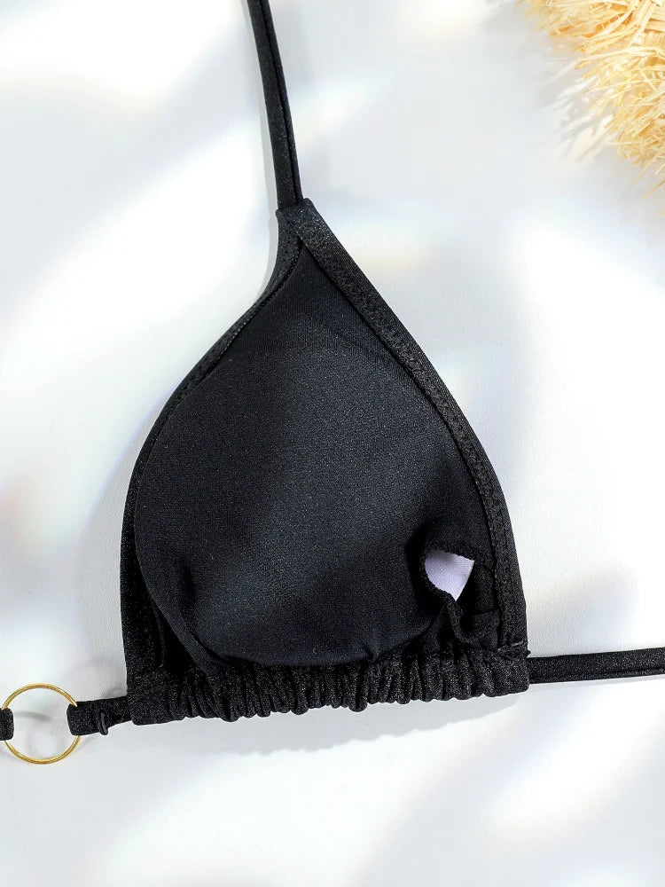 Miyouj Push Up Bikinis Print Swimwear Women Sexy Swimsuit Bandage Bikini Set 2024 Beachwear String Bathing Suits Micro Biquini