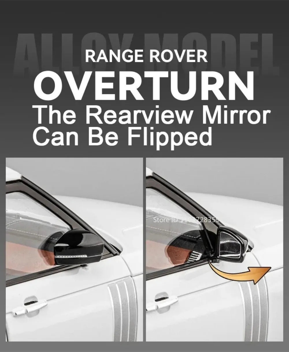 1:18 RS7 Range Rover Alloy Car Model Diecast Toy Sound Light 6 Doors Opened Shock Absorption Miniature Vehice Kid Christmas Gift