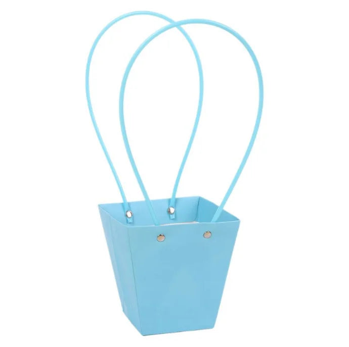 10pcs Christmas Gift Flower Kraft Paper Handbag Flower Arrangement Portable Box Rectangular Trapezoidal Flower Handheld Gift Box