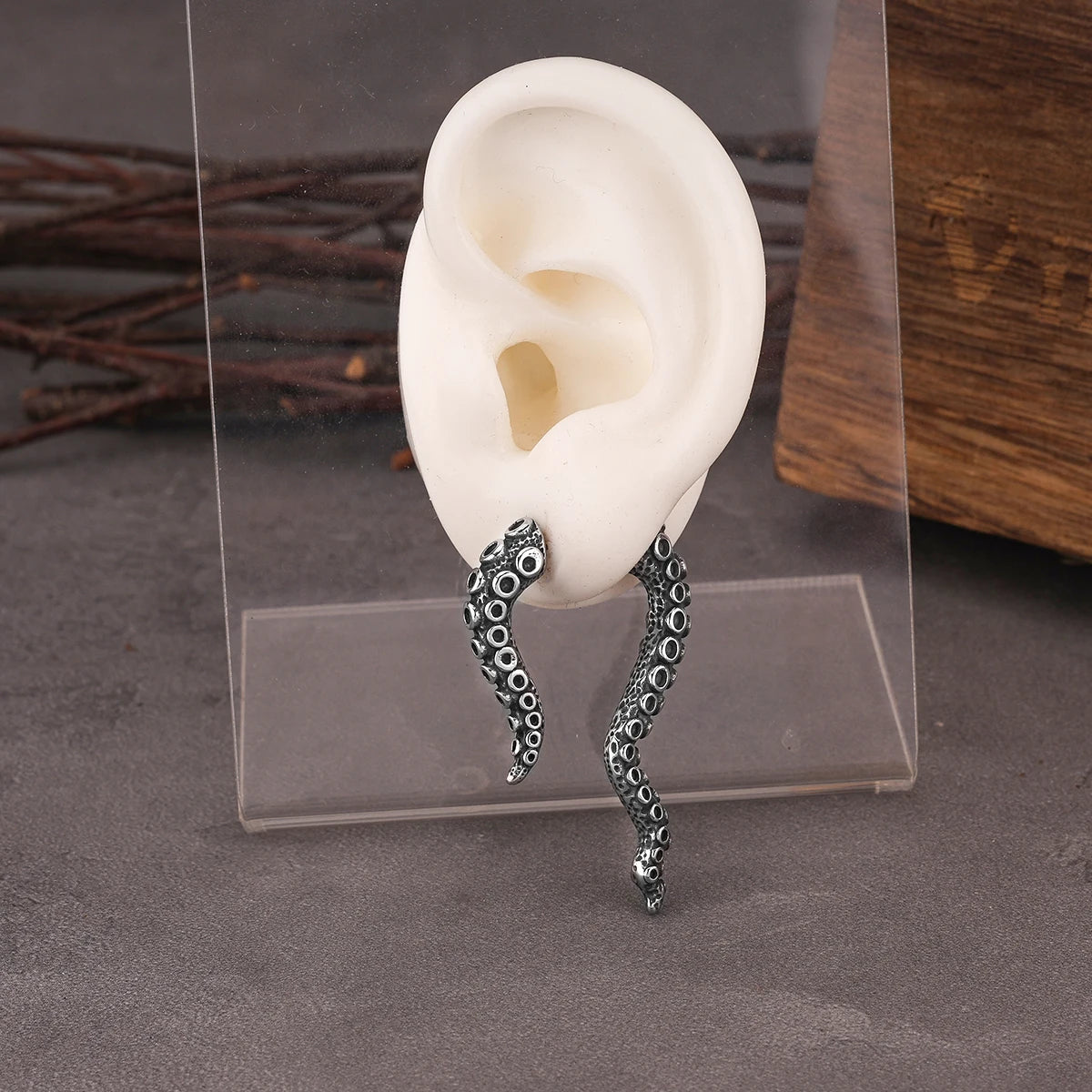 Creative Design Octopus Feet Drop Earring Men Women Punk Hip Hop Eardrop Jewelry Quality Stainless Steel Earrings Gift