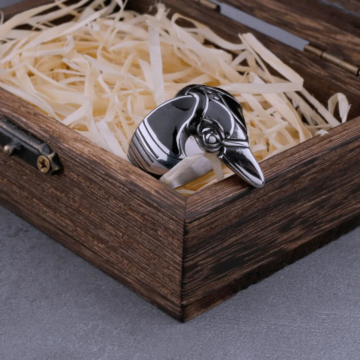 316L Stainless Steel Viking Raven Ring Ring Men Pagan Nordic Amulet Ring Scandinavian Viking Jewelry as Men Gift Dropshipping