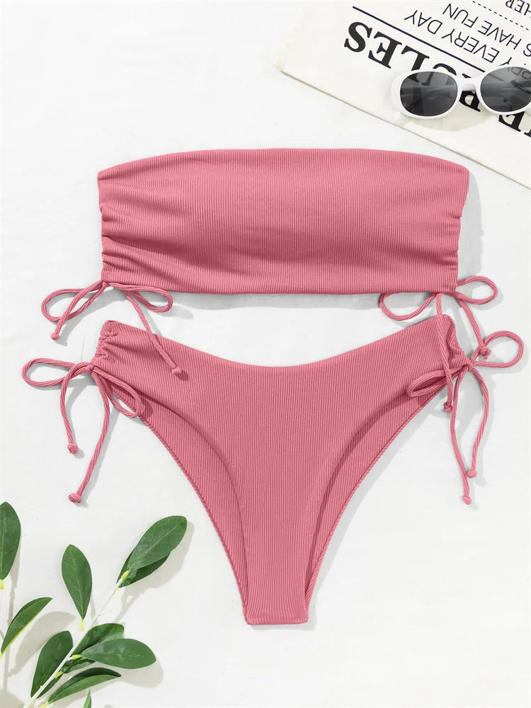 Sexy Solid Bikinis Women's Swimwear Push Up Female Swimsuit Swimming Bathing Suits Brazilian Girls Bikini Set Beach Wear Bather