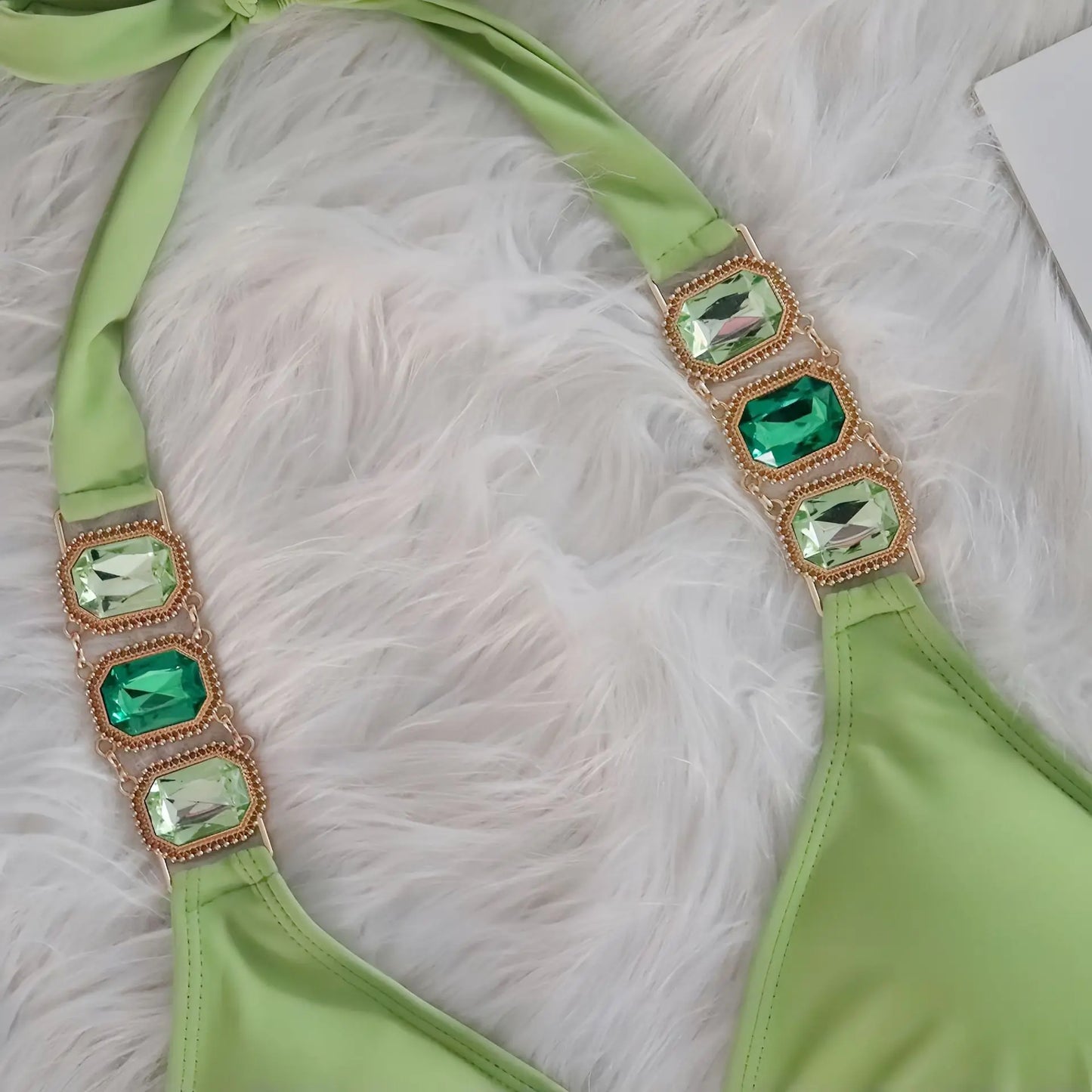 Sexy Rhinestone Bikini Set Women 2025 Luxury Pink Crystal Diamond Push Up Bandage Thong Swimsuit Beach Bathing Suit Swimwear