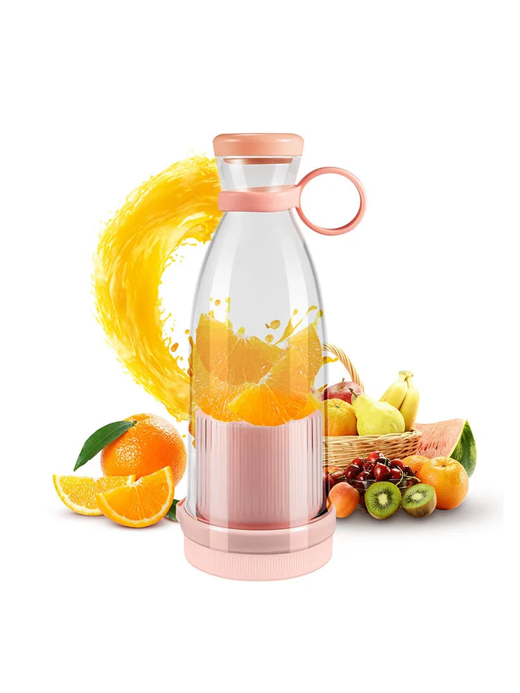 Rechargeable Mixers Fresh Fruit Juicers Blue/Pink Usb Portable Juice Bottle Mini Fast Electric Blender Smoothie Ice Maker
