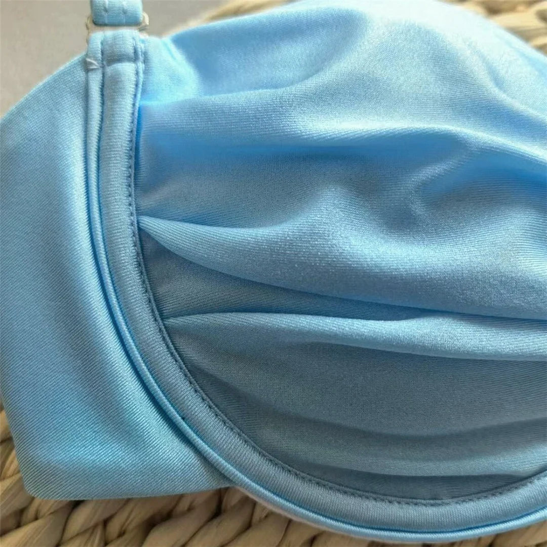 New With Skirt Mini Thong Underwire Bikini Women Swimwear Female Swimsuit Three-pieces Bikini set Bather Bathing Suit Swim V6316