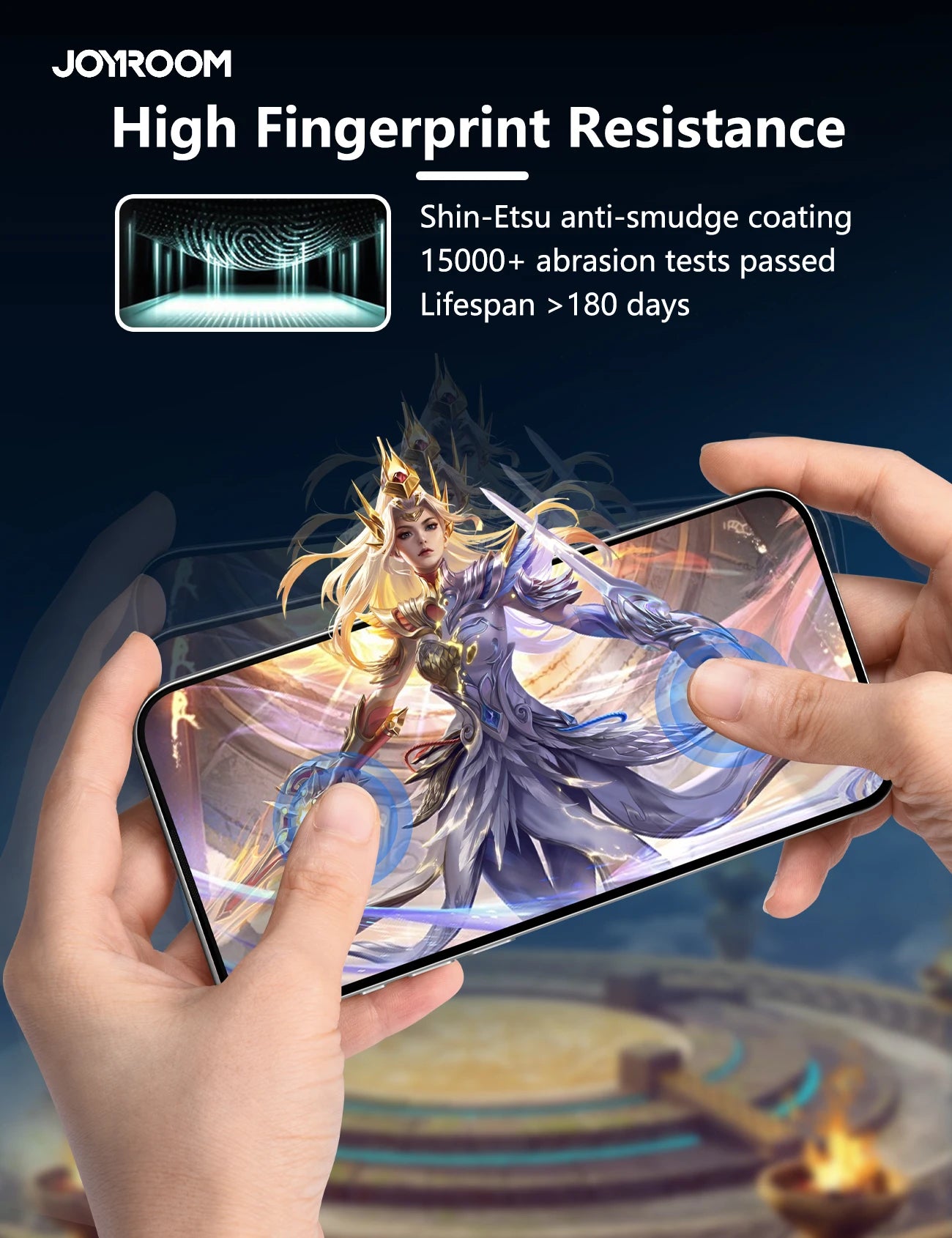 Joyroom 1/2/3pcs HD Anti-Blue Light Glass for iPhone 17 Pro Max Screen Protector Full Screen Eye Protection Tempered Glass