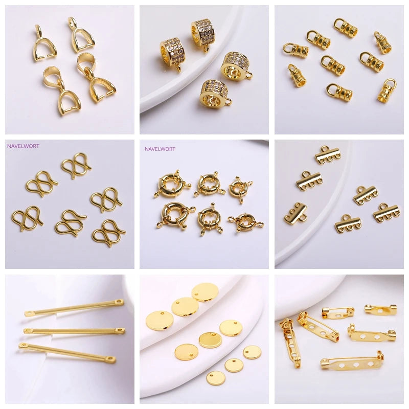 Earring Hooks with Open Loop 18K Gold Plated Ear Wire For Earrings Making Supplies Earwire DIY Accessories