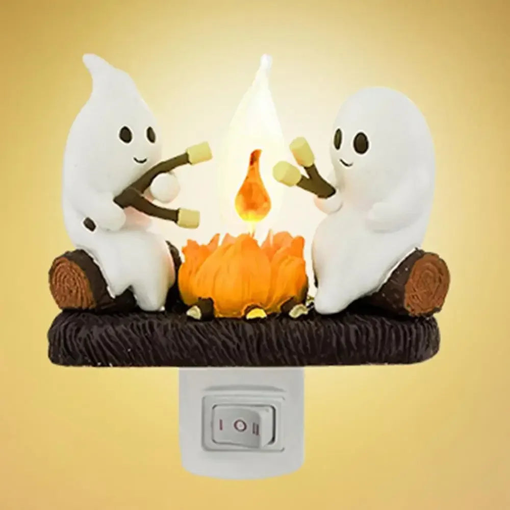 Halloween Decoration 2024 New GHOSTS ROASTING CAMPFIRES MORES Chost Design Lamp Halloween Home Decorations
