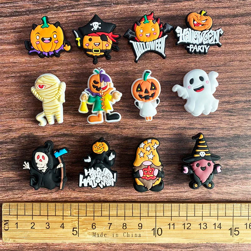 18PCS the spooky, playful,  elements you need to turn your shoes or bracelets into a Halloween - themed masterpiece.