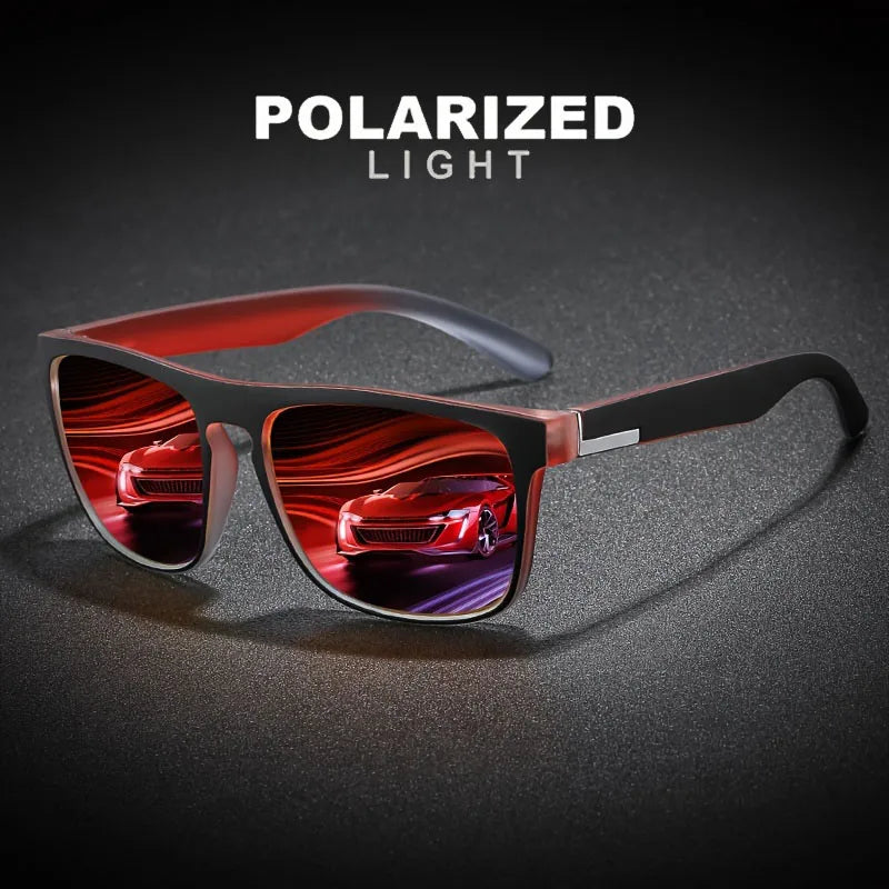 3Pcs Fantasy Gradient Mutipcolor Square Polarized Sunglasses AntiGlare UV400 Glasses Summer Party Driving Fishing Christmas Gift