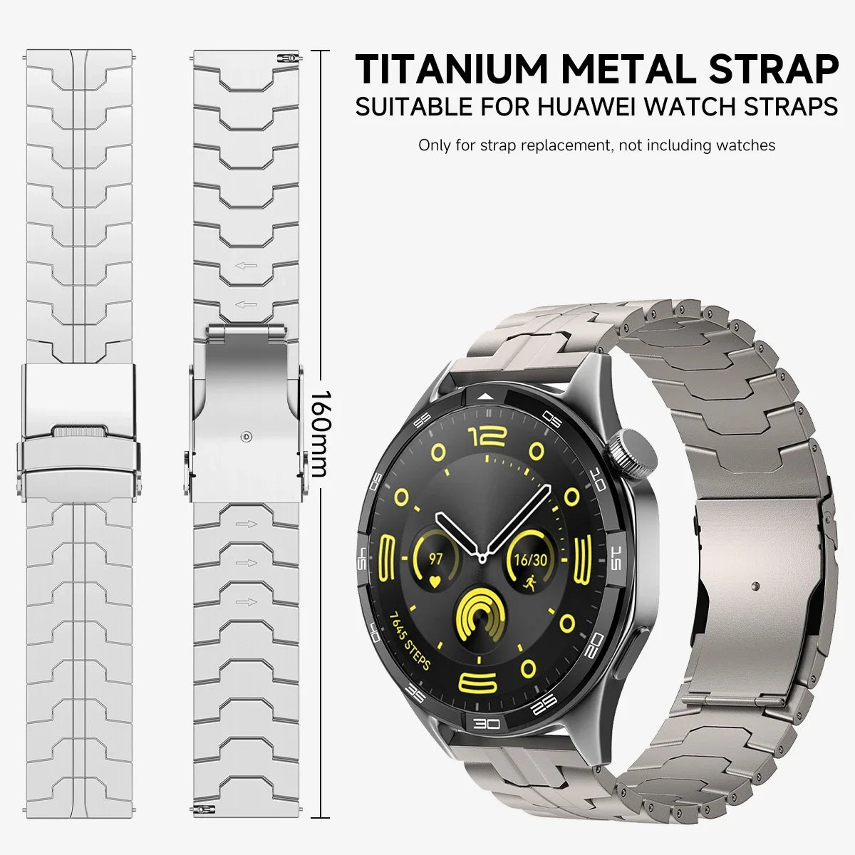 22mm Titanium Strap for Huawei Watch GT5 GT4 46mm Watch 4/4 Pro Band for Amazfit Balance Active 2 Luxury 20mm Watchband Bracelet