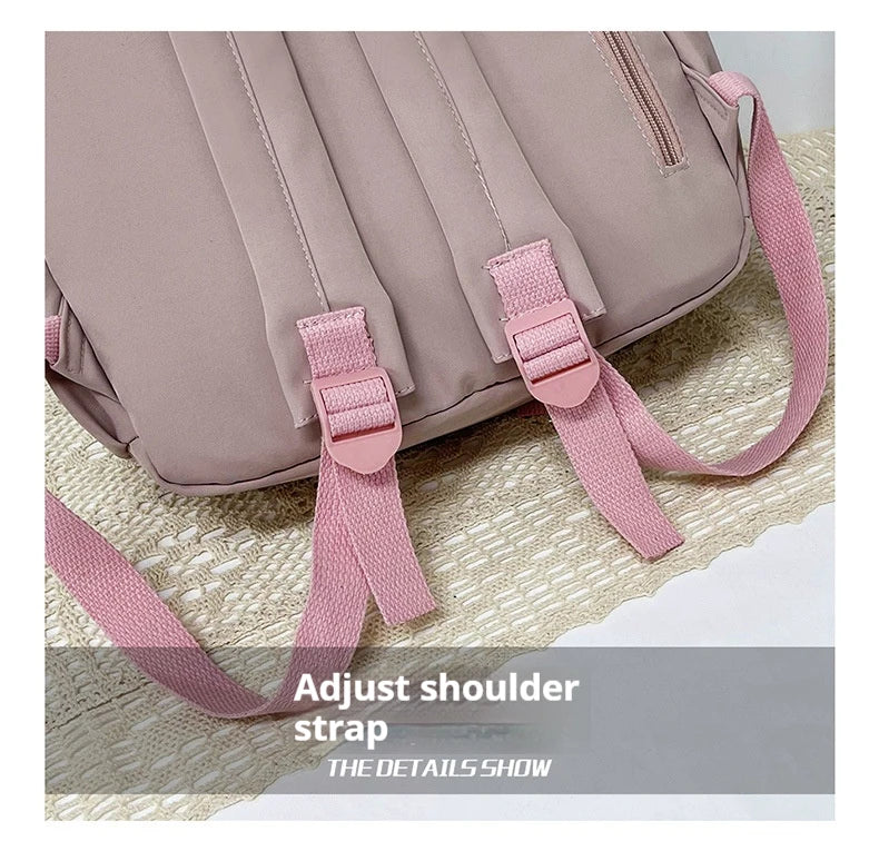 Fashion Schoolbag Large Capacity High School Female Backpack Daily Leisure Bags 2023 Shoulder Adjustable Backpack