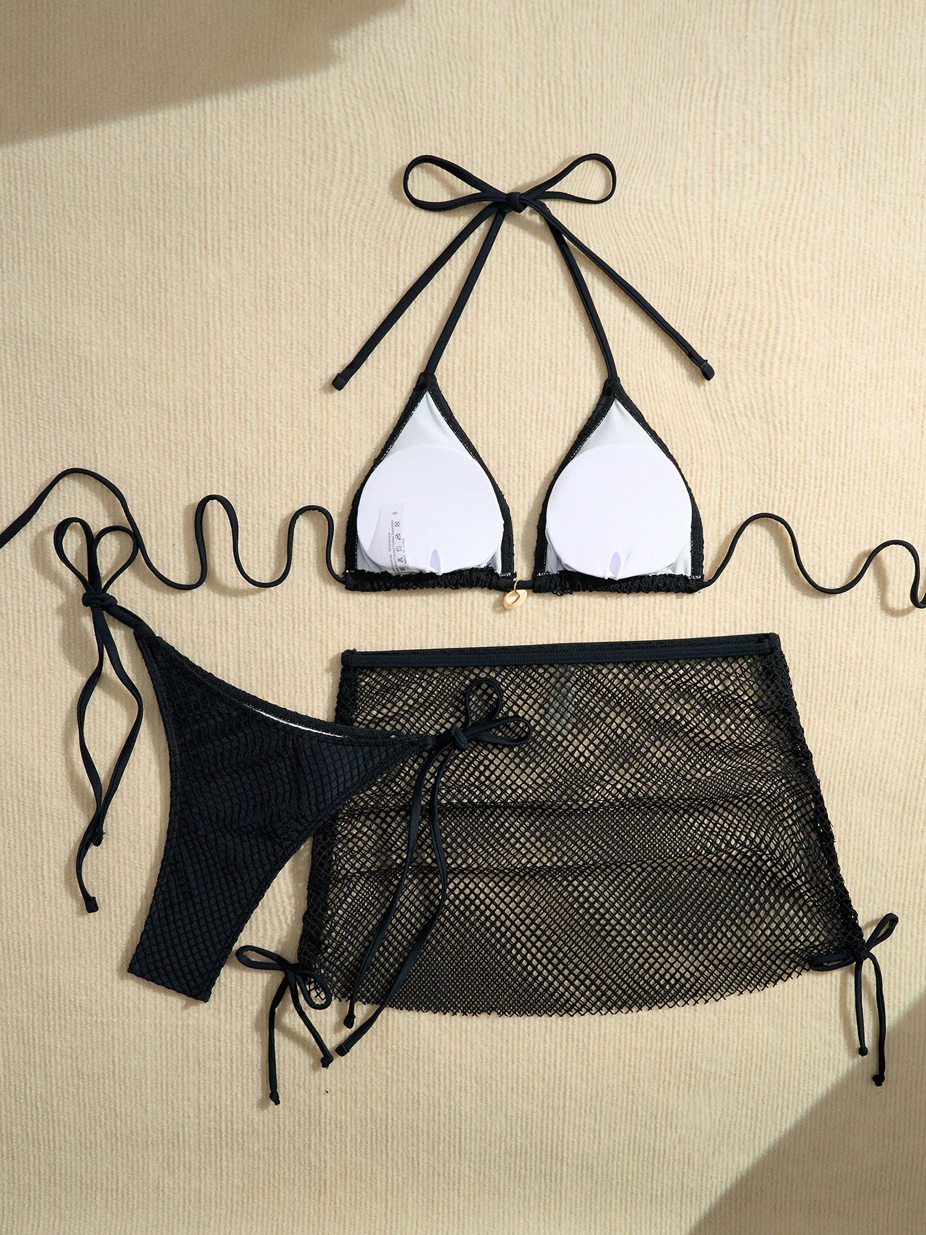 New Sexy Net Bikinis Female Swimsuits Women Three-Piece Swimwear Beach Swim Wear Bathing Suits Brazilian Bikini Set Pool Bather