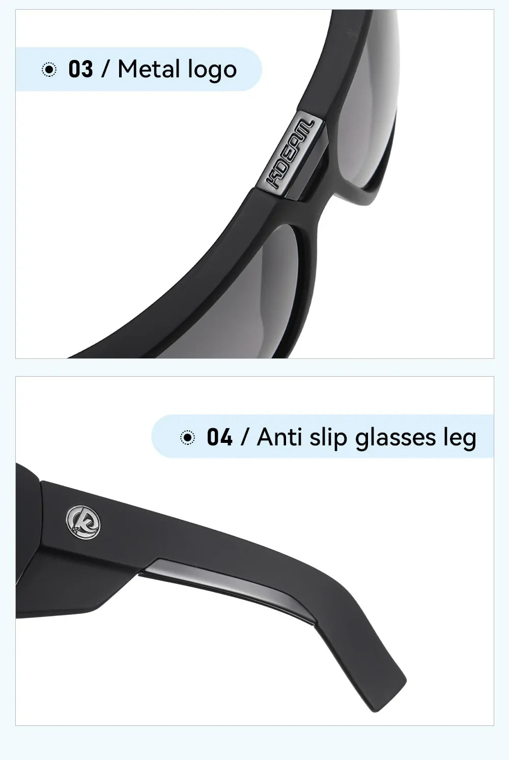 KDEAM New Large Frame Designer Polarized Men Sunglasses Luxury Brand Windproof Driving Glasses Fishing Eyewear Fashion Women Eye