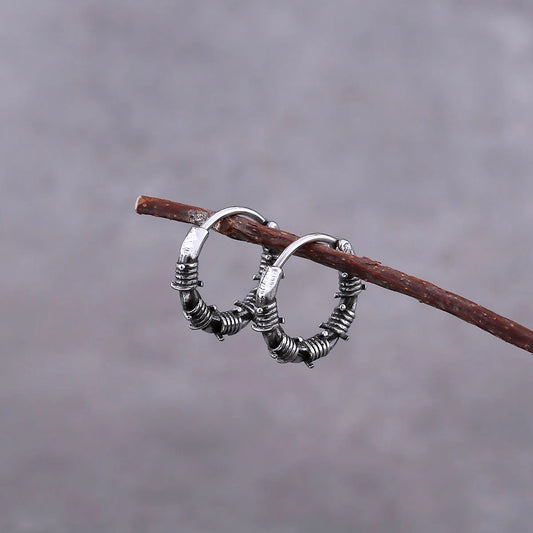 Vintage Minimalist Punk Small Hoop Earrings For Men and Women Endless Circle Fashion Earrings Rock Party Simple Jewelry Gifts