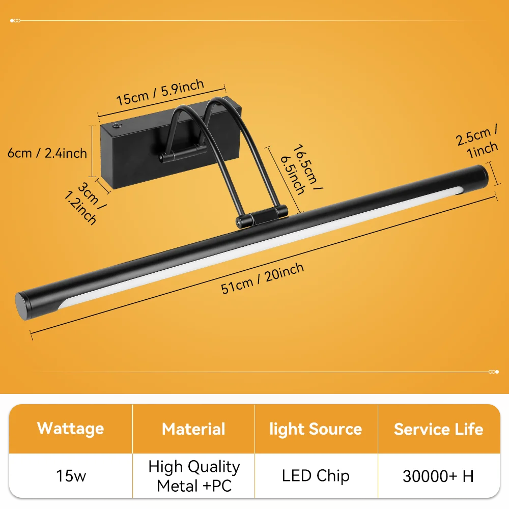 2025 NEW Wall Lamp Bathroom Mirror Light Led Waterproof For Make-up Modern Home Decoration Indoor Vanity Mirror Lamp Wash Basin