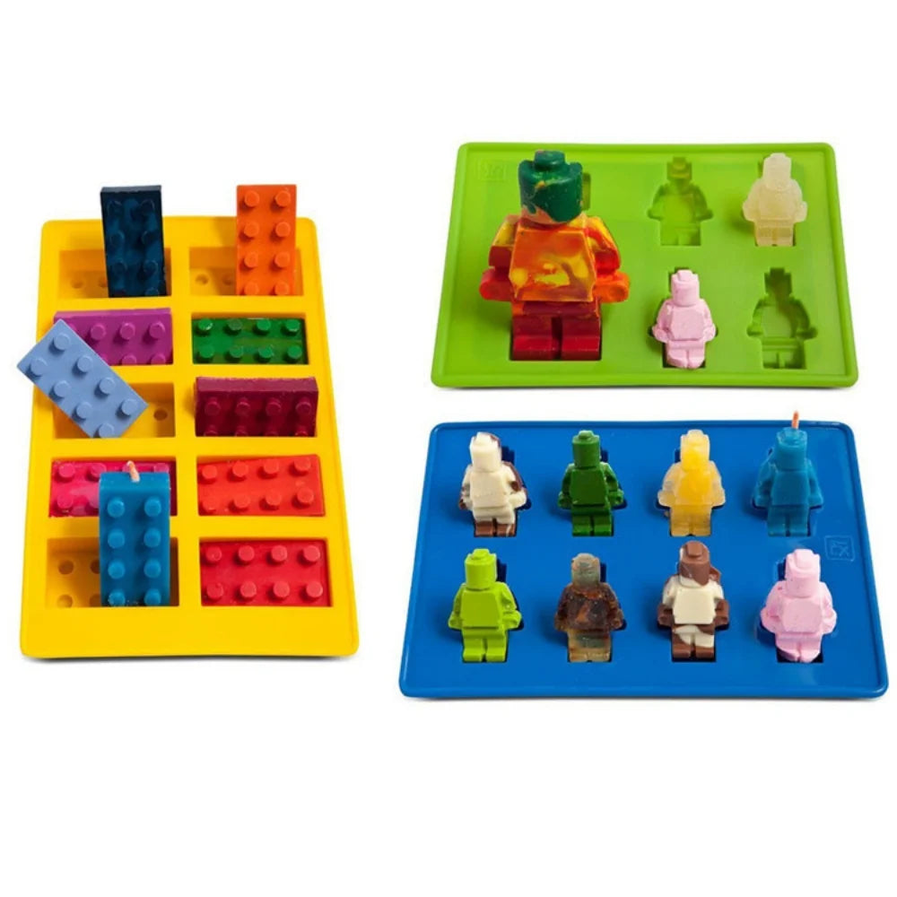 DIY Robot Silicone Candle Mold Creative Concrete Gypsum Chocolate Baking Mold Home Decoration Christmas Gift Craft Supplies