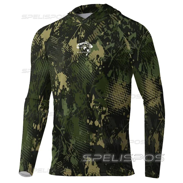 Hoodies Fishing Shirts UPF 50+ Anti-UV Yacht Sea Fish Maillot Beach Gear Lightweight Breathable Angling Tops Wear Running Hood