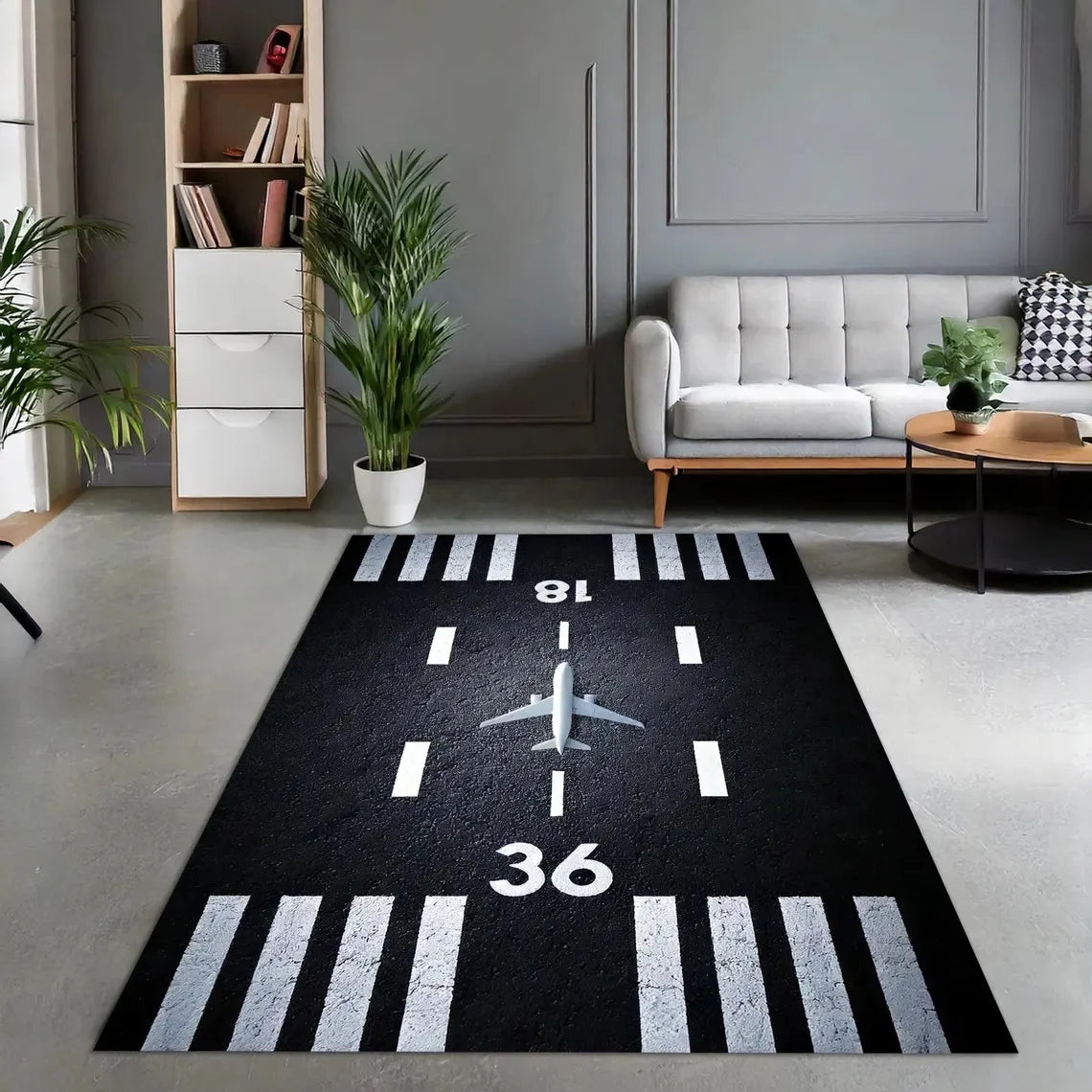 Kids Play Area Rugs Airport Overlooking Map Theme Carpet Living Room Decor Mans Cave Sofa Rug Bedroom Bedside Rug Christmas Gift