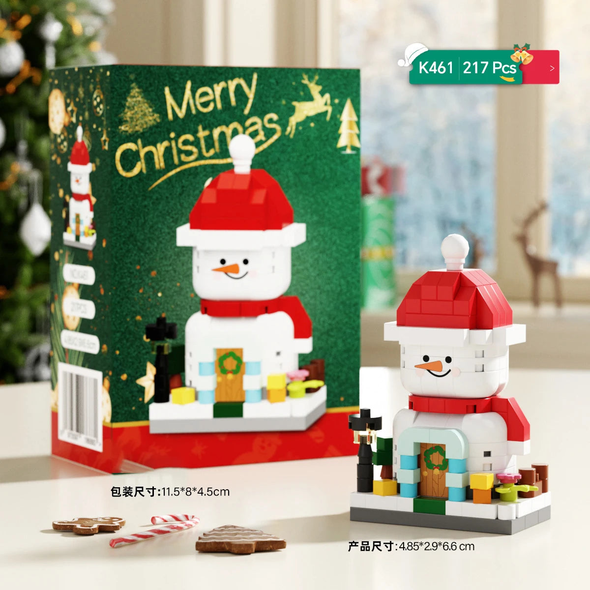 christmas train santa claus moc building blocks toys construction set for girls christmas tree decorations micro building blocks