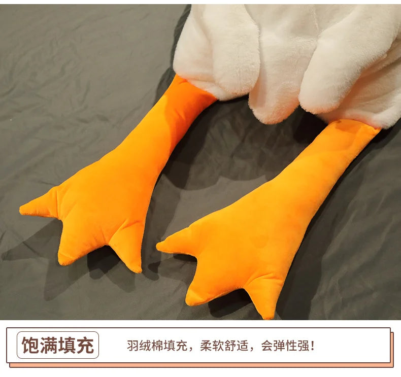 50-190cm 7 Colors Large Goose Plush Toys Brown Giant Hug Stuffed Animal Duck Kawaii Sleeping Pillow Big Christmas Gift for Girls
