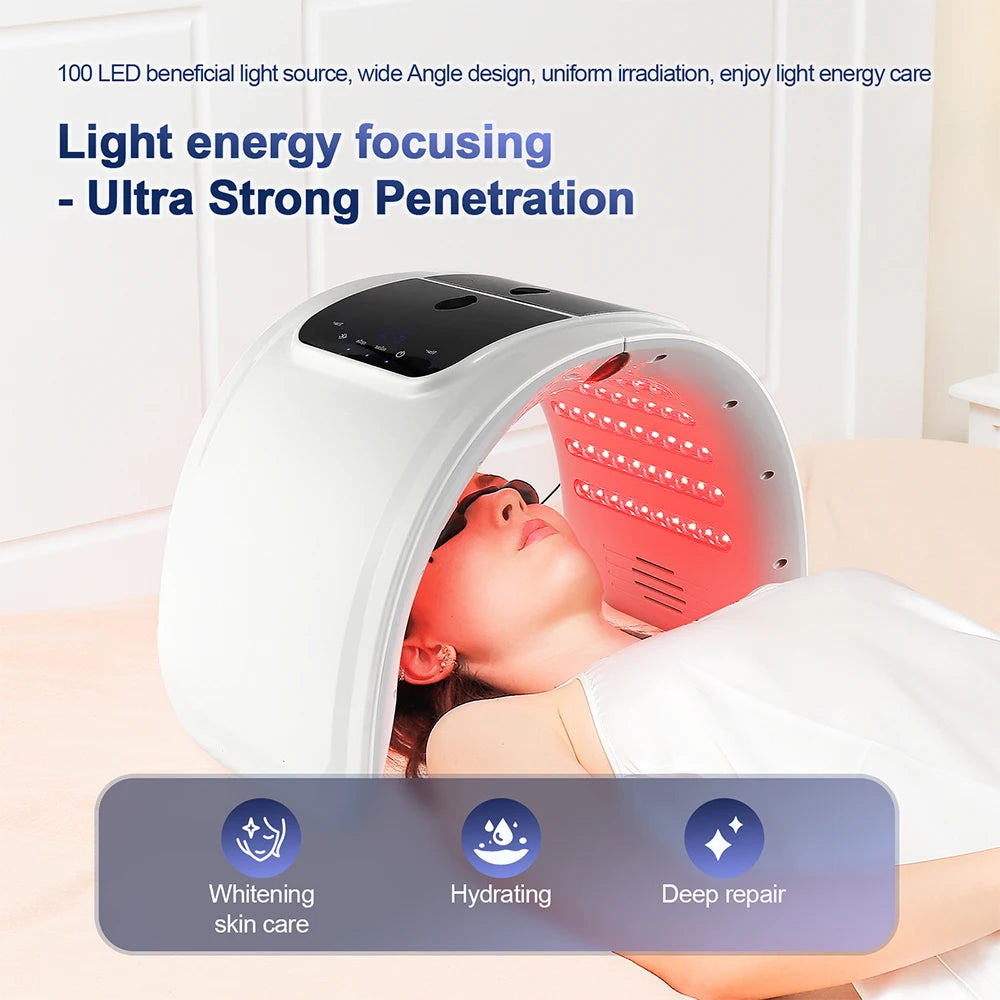 Photon LED Face Mask 7 Colors Nano Spray Beauty Machine Deep Moisturize Skin Care Home Use LED Beauty Mask