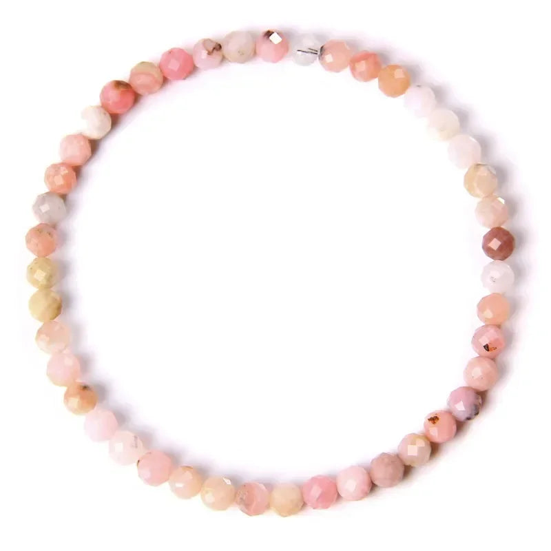 4MM Natural Stone Tourmaline Bracelets For Women Men Crystal Faceted Beaded Bracelet Healing Reiki Handmade Exquisite Jewelry