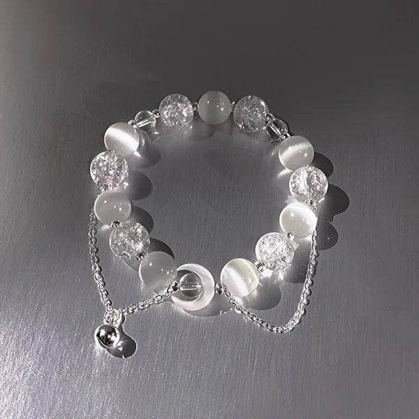 Natural White Opal Lucky Wealth Gelang Bracelet Beaded Bracelet Charm Lucky Wealth Bracelet for Men and Women Trendy Jewelry