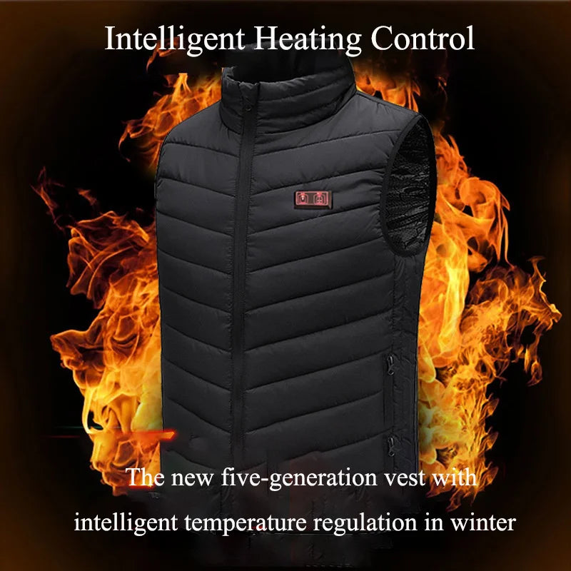 17 Areas Usb Heated Jacket Men Women Electric Heated Vest Heating Vest Heated Bodywarmer Usb Inner Heat Vest Veste Chauffante