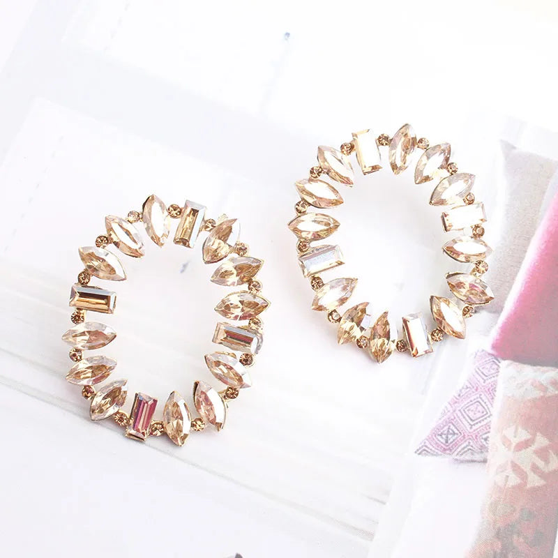 Elegant Tree Shape Acrylic Opal Stone Stud Earrings Statement Women Piercing Earrings 2019 New Trendy Jewelry Gift