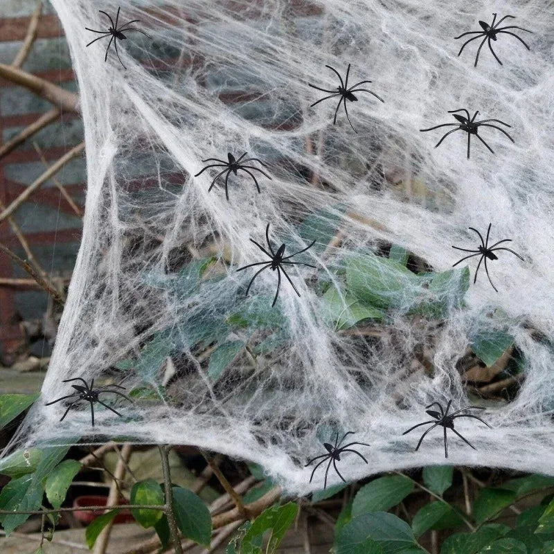 Super Giant Stretchy Cobweb Spider Web Decor Ideal for Halloween Party Haunted House Scary Props Horror Yard Outdoor Decoration