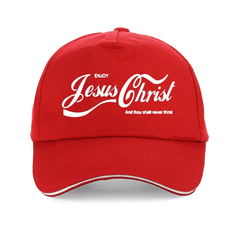 Enjoy Jesus Christ The Real King Christian Funny Men Hat Faith Prayer Graphic Fashion New Cotton Unisex Baseball Cap
