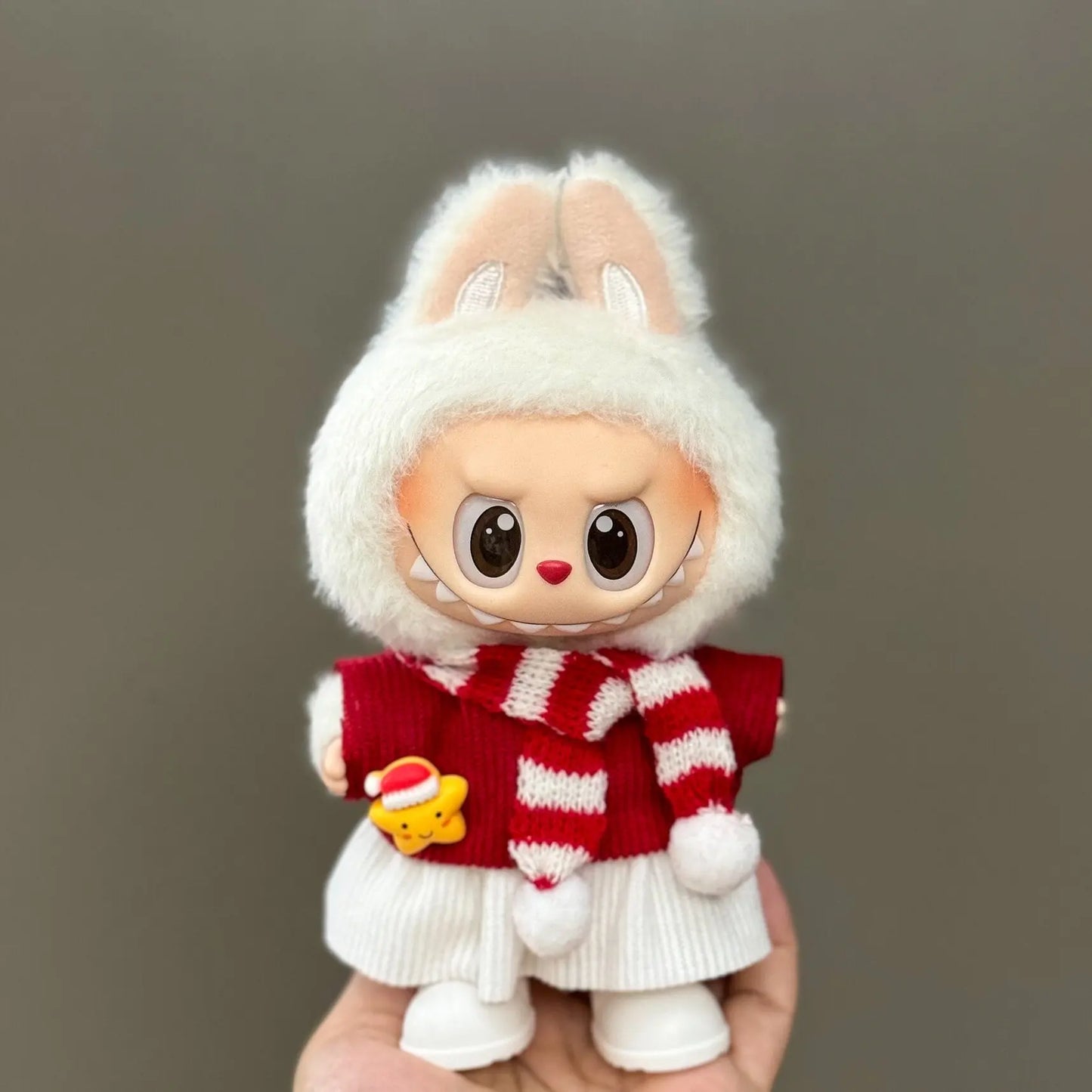 For Labubu Clothing: Festive Red Christmas Attire for V1/V2/V3 Dolls - Labubu Ropa Deer Costume Christmas Gift