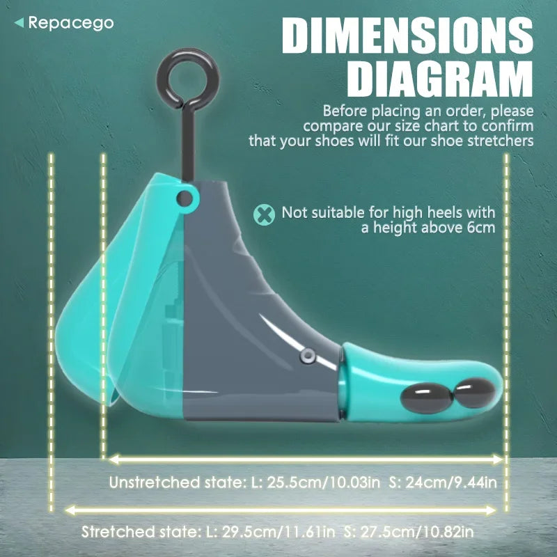 Repacego 1/2Pcs Shoe Stretcher Shoe Trees Universal Unisex Women Men Adjustable Length Width high top Expander Extender Keeper