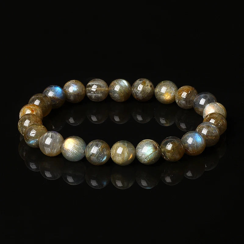 Original India Labradorite Beads Bracelets for Women Reiki Natural Stone Blue MoonStone Charm Bangle femme bijoux Couple Jewelry