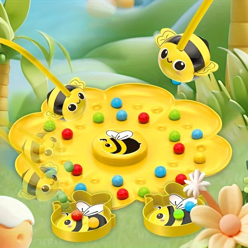 Little Bumblebee Multifunctional Board Game Puzzle Fishing Toys Interactive Educational Toys For Kids Christmas Gift Family Game