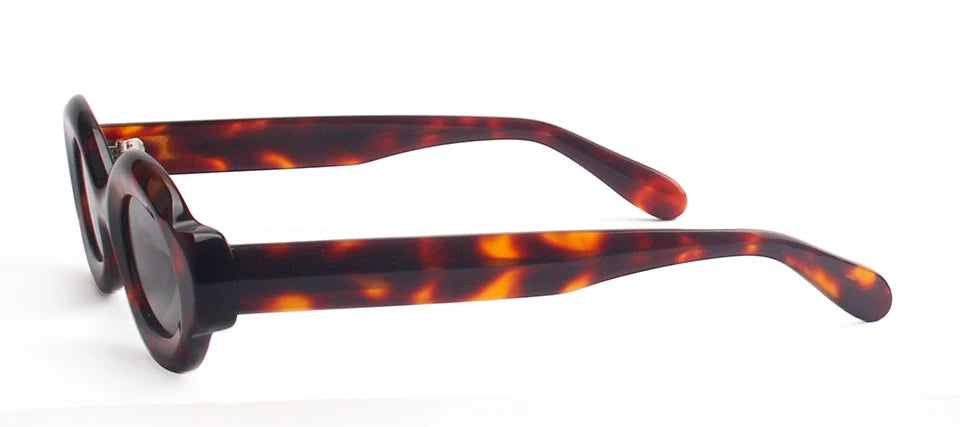 Luxury Thick Mixed Acetate Oval Polarized Sunglasses Women Trendy UV Protection Eyewear Stylish Shield For Men lentes de sol