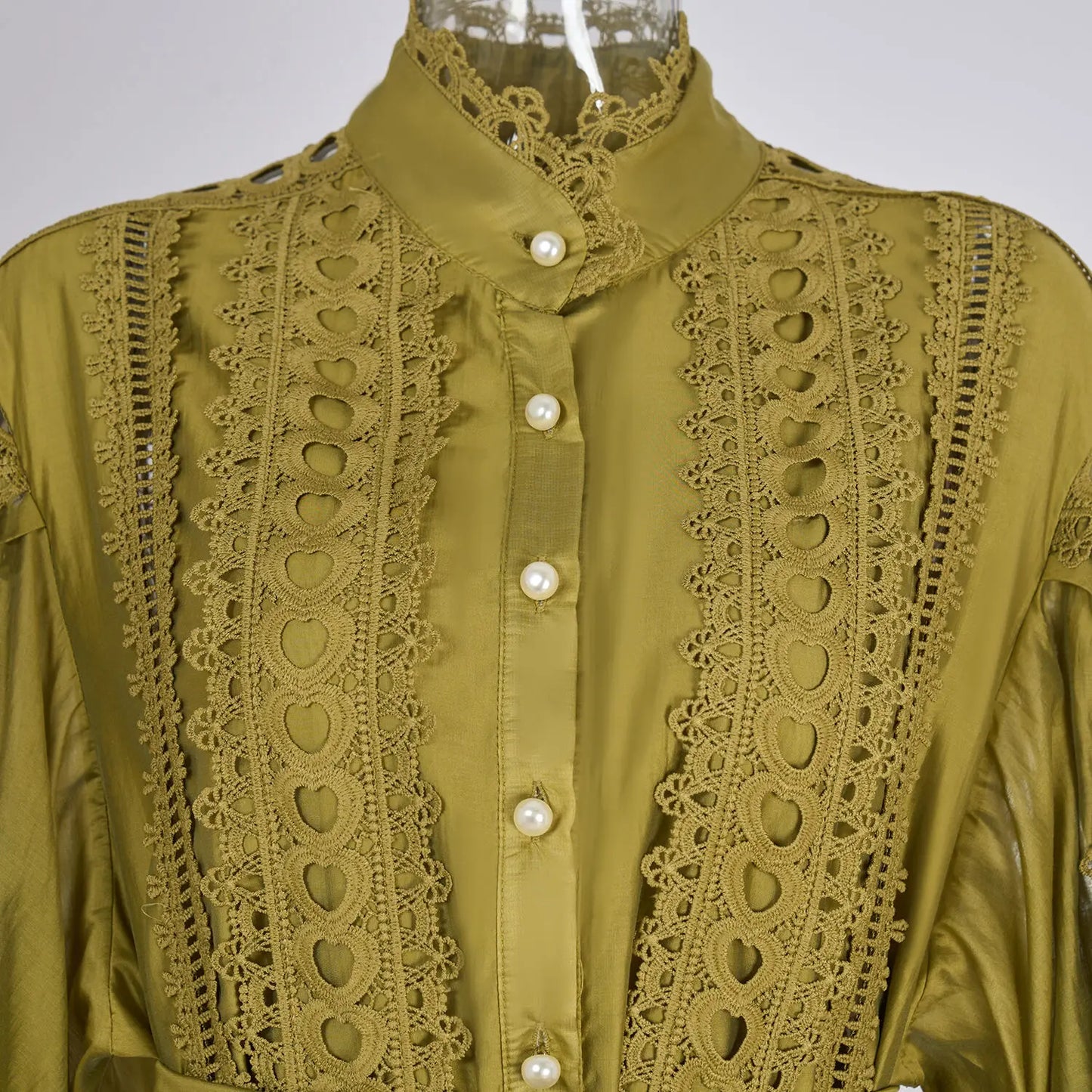 Elegant Embroidery Long Dress 2 Piece Set Women Summer Autumn Hollow Out Crochet Shirts Elastic Waist Long Maxi Skirt Suits