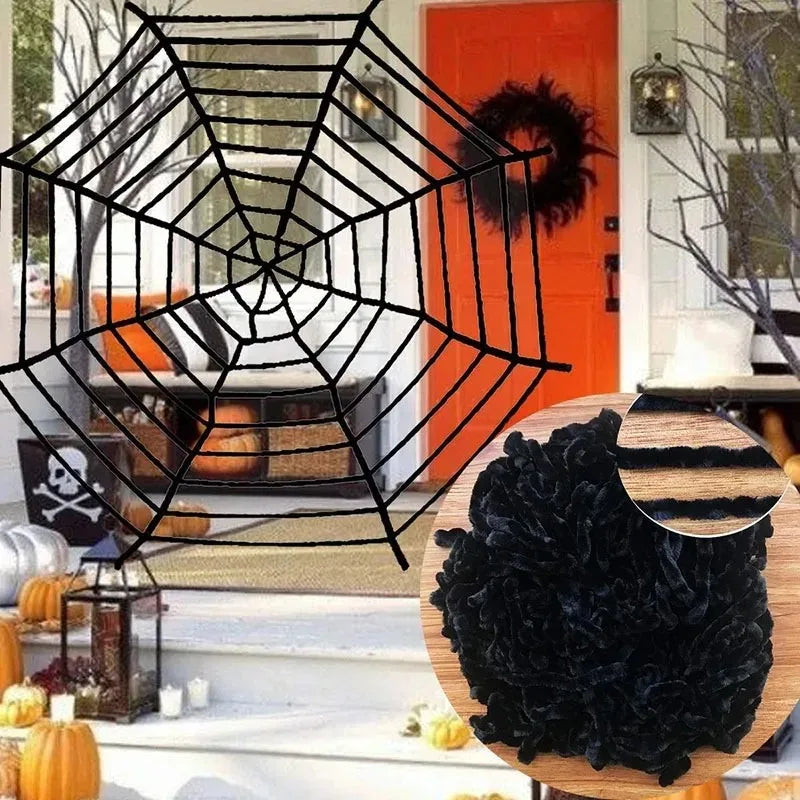 Super Giant Stretchy Cobweb Spider Web Decor Ideal for Halloween Party Haunted House Scary Props Horror Yard Outdoor Decoration