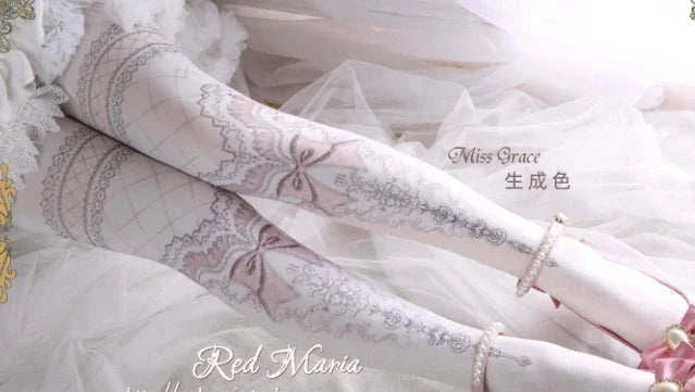 Japanese Style Lolita Socks Vintage Original Print Pantyhose Lady Girls Autumn Winter Tights Stocking Fashion Leggings